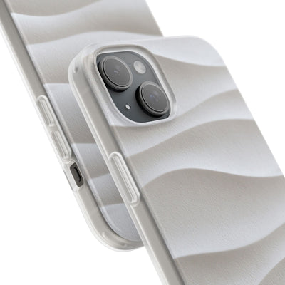 White Lite Phone Case for iPhone - Arctic Flow Ridges