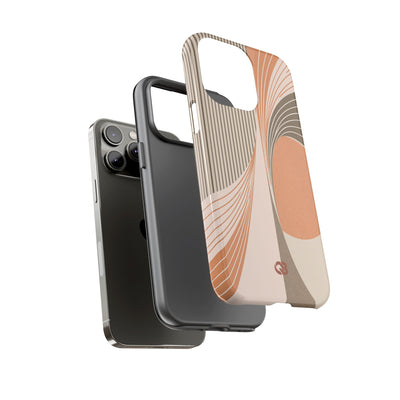 Orange Tough Phone Case for iPhone - Desert Arc Horizon