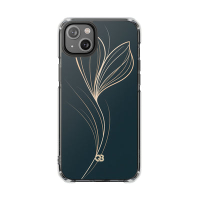 Teal Impact MagSafe Phone Case for iPhone - Sandstone Silk Flora