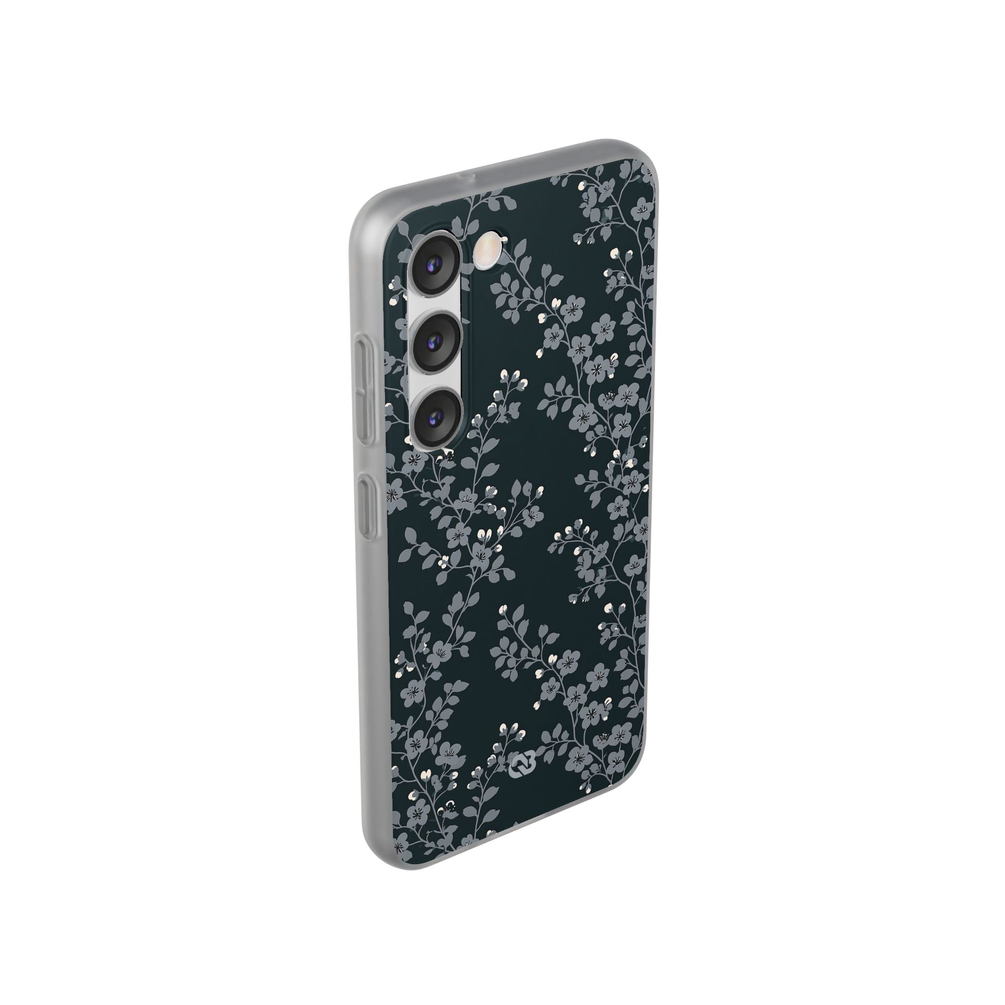 Black Lite Phone Case for Samsung - Midnight Slate Blossom
