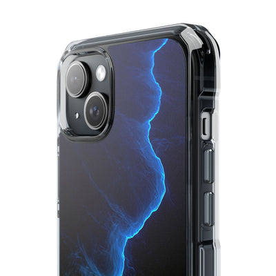 Electric Azure Drift · Clear Impact Magnetic Phone Case for iPhone · Blue