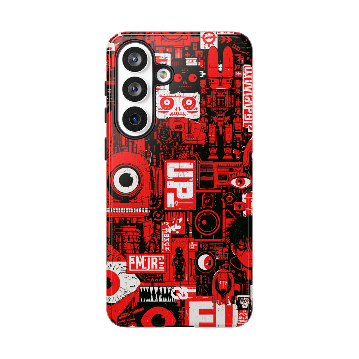 Neo Mecha Collage · Tough Phone Case for Samsung · Red