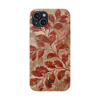 Terracotta Botanical Fresco · Lite Phone Case for iPhone ·  Red