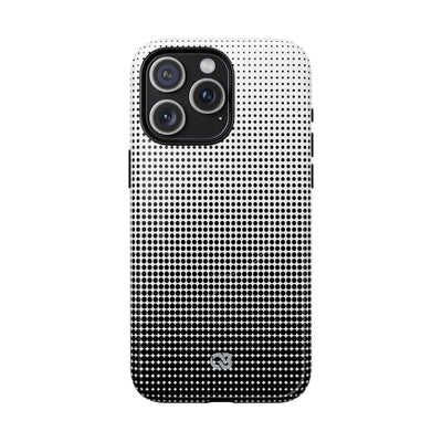 Black Tough 2.0 Magsafe Phone Case for iPhone - Obsidian Halftone Flux
