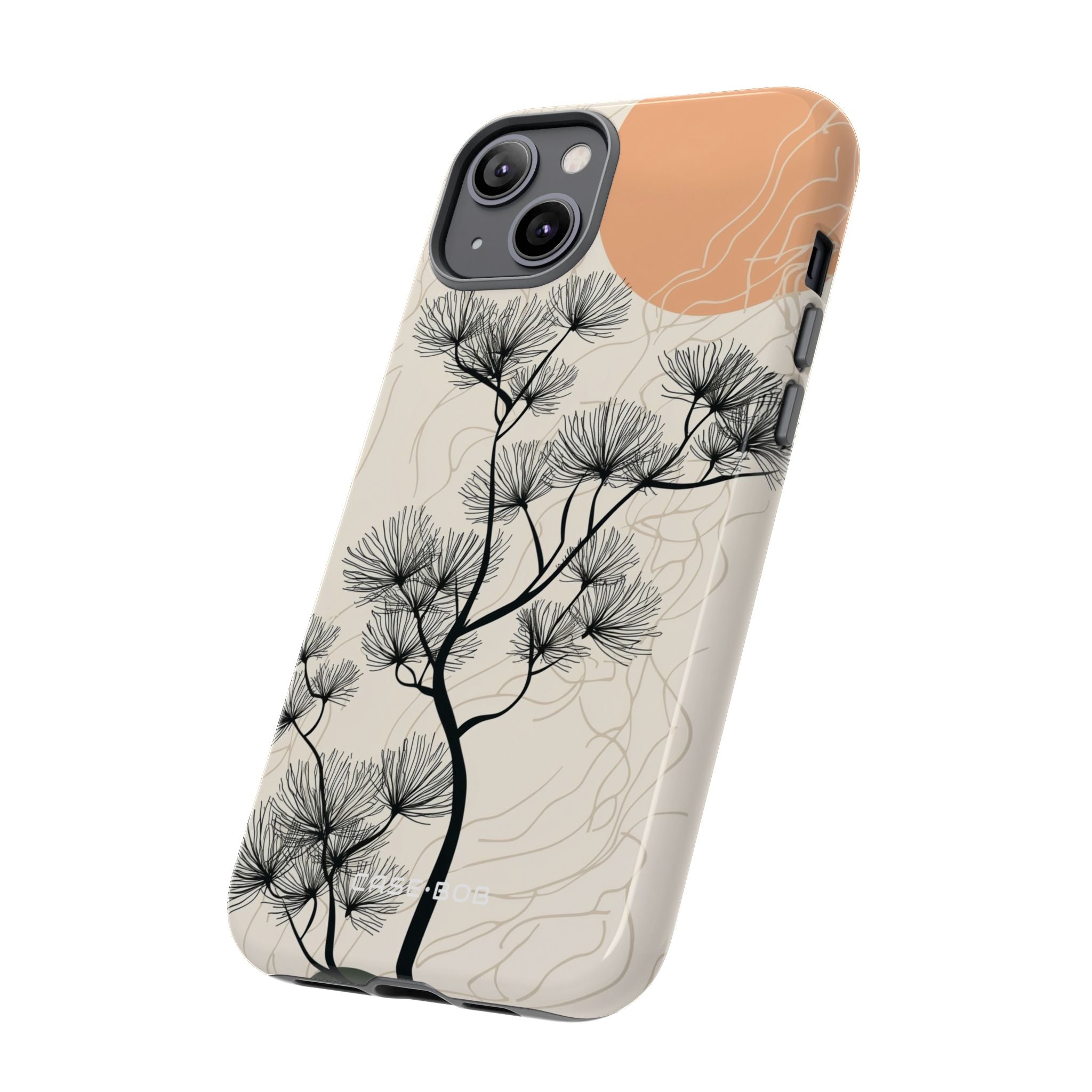 Spiky Tree Sunset iPhone 14 Plus Case - Tough