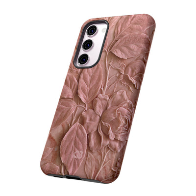 Blush Rose Relief · Tough Phone Case for Samsung · Pink