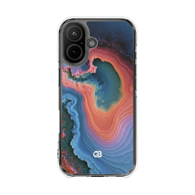 Luminous Resonance · Clear Impact Magnetic Phone Case for iPhone · Blue