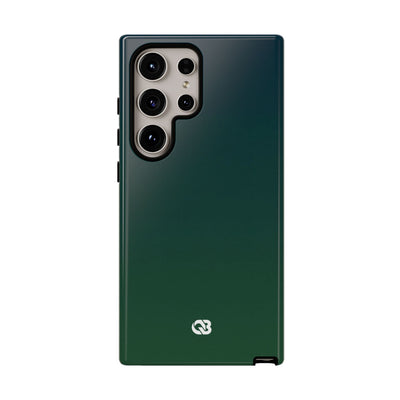 Green Tough Phone Case for Samsung - Midnight Pine Horizon