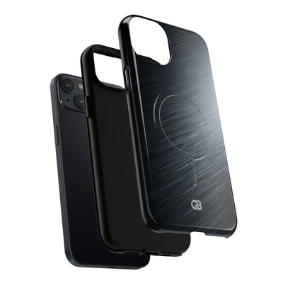 Grey Tough 2.0 Magsafe Phone Case for iPhone - Charcoal Brushed Steel