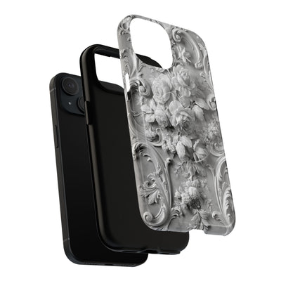 Rococo Marble Rose · Tough 2.0 Magnetic Phone Case for iPhone · White