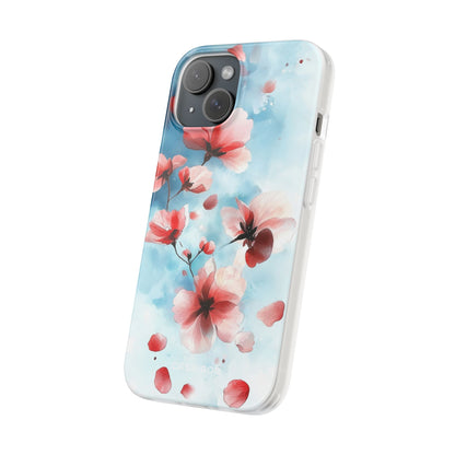 Pink Blossom Drift iPhone 15 Case - Soft