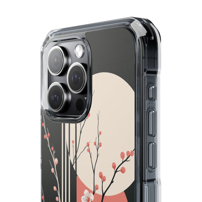 Black Impact MagSafe Phone Case for iPhone - Kyoto Midnight Blossom