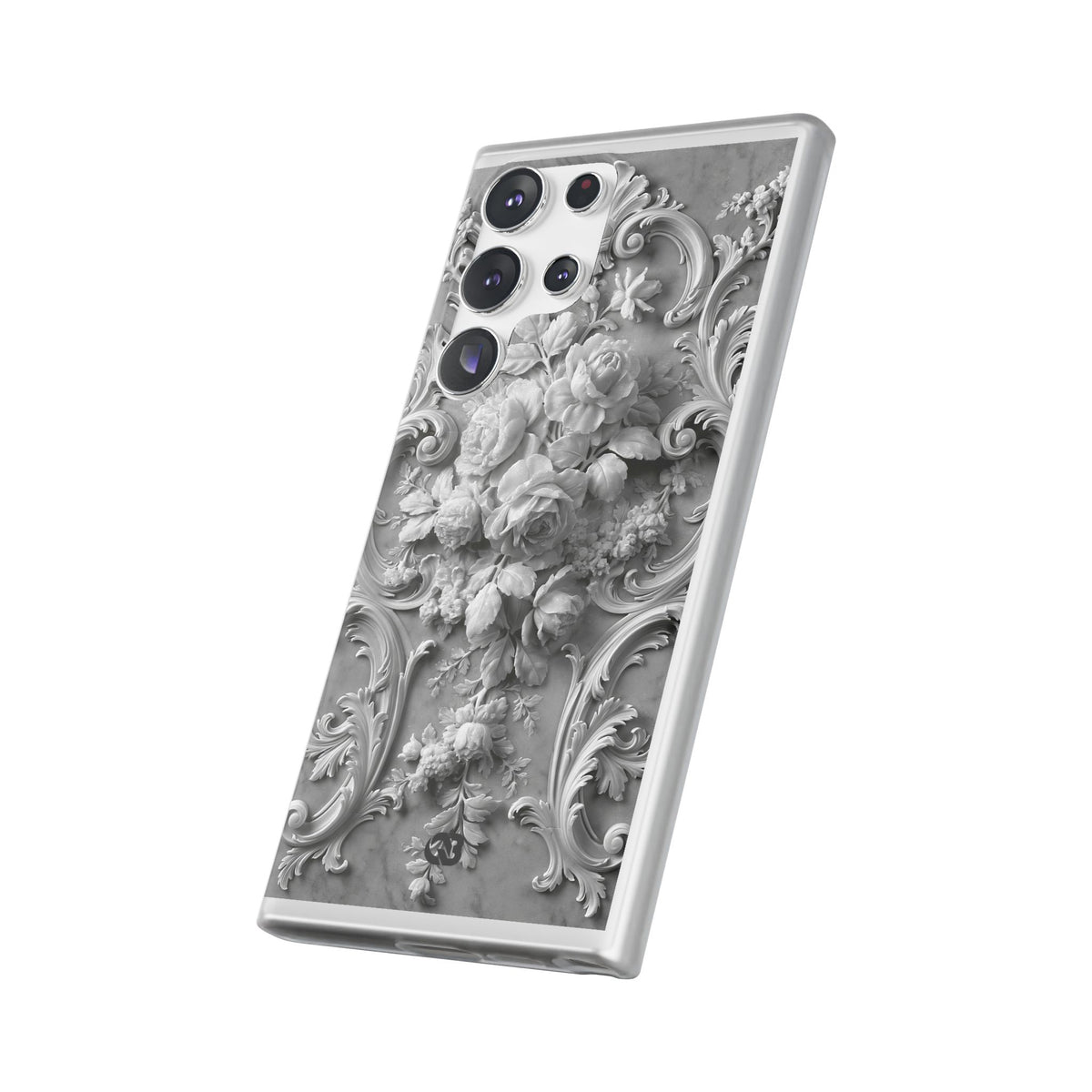 Rococo Marble Rose · Lite Phone Case for Samsung · White