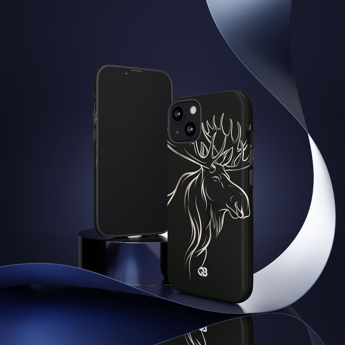Nordic Moose Contour · Tough Phone Case for iPhone · Black