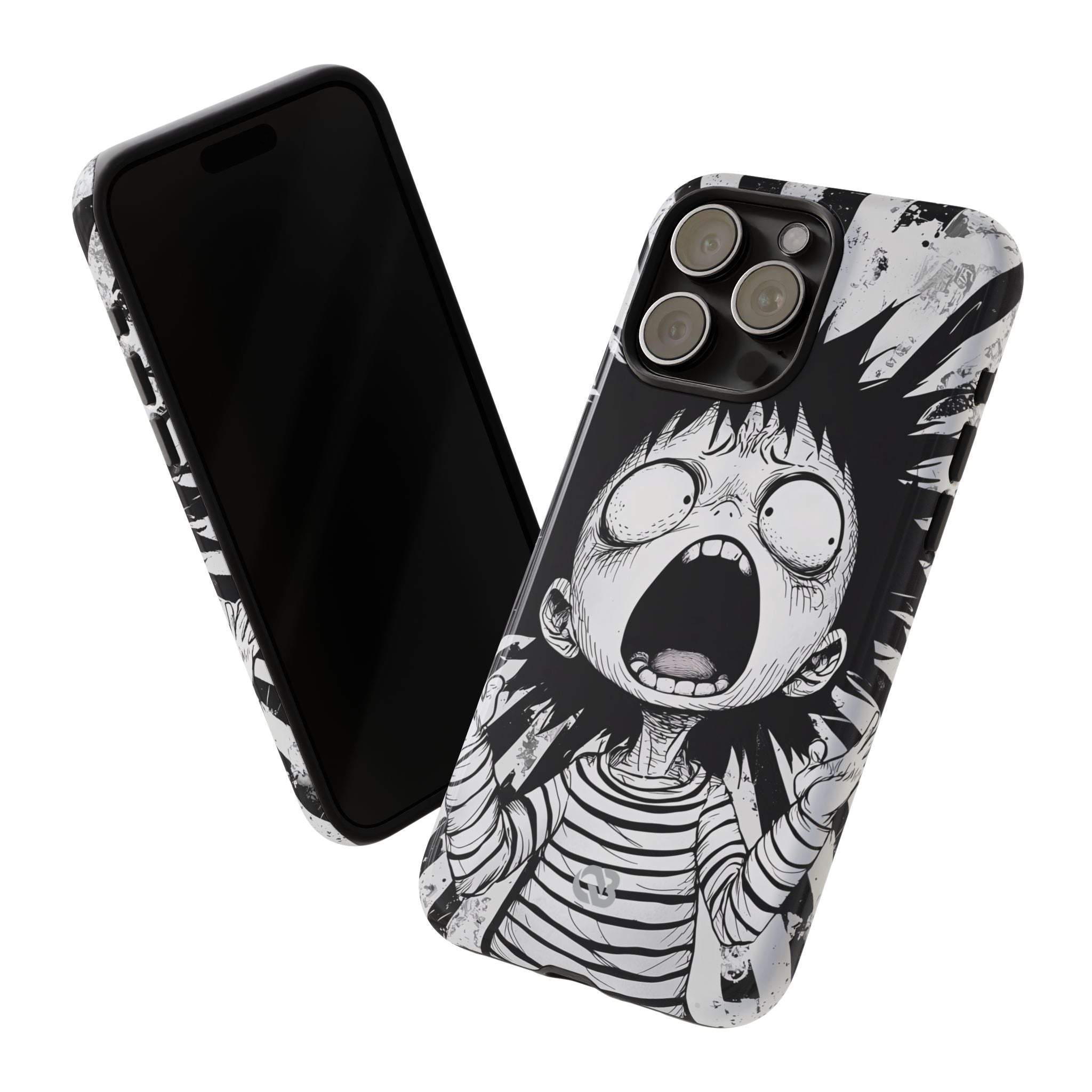 Chaotic Monochrome Scream · Tough Fundas para teléfono para iPhone