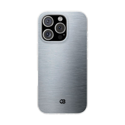 Silver Lite Phone Case for iPhone - Satin Chrome Grain