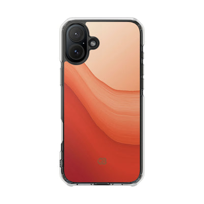 Terracotta Flow · Clear Impact Magnetic Phone Case for iPhone · Orange