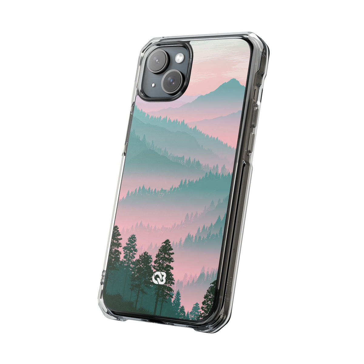 Alpine Horizon · Clear Impact Magnetic Phone Case for iPhone ·  Green