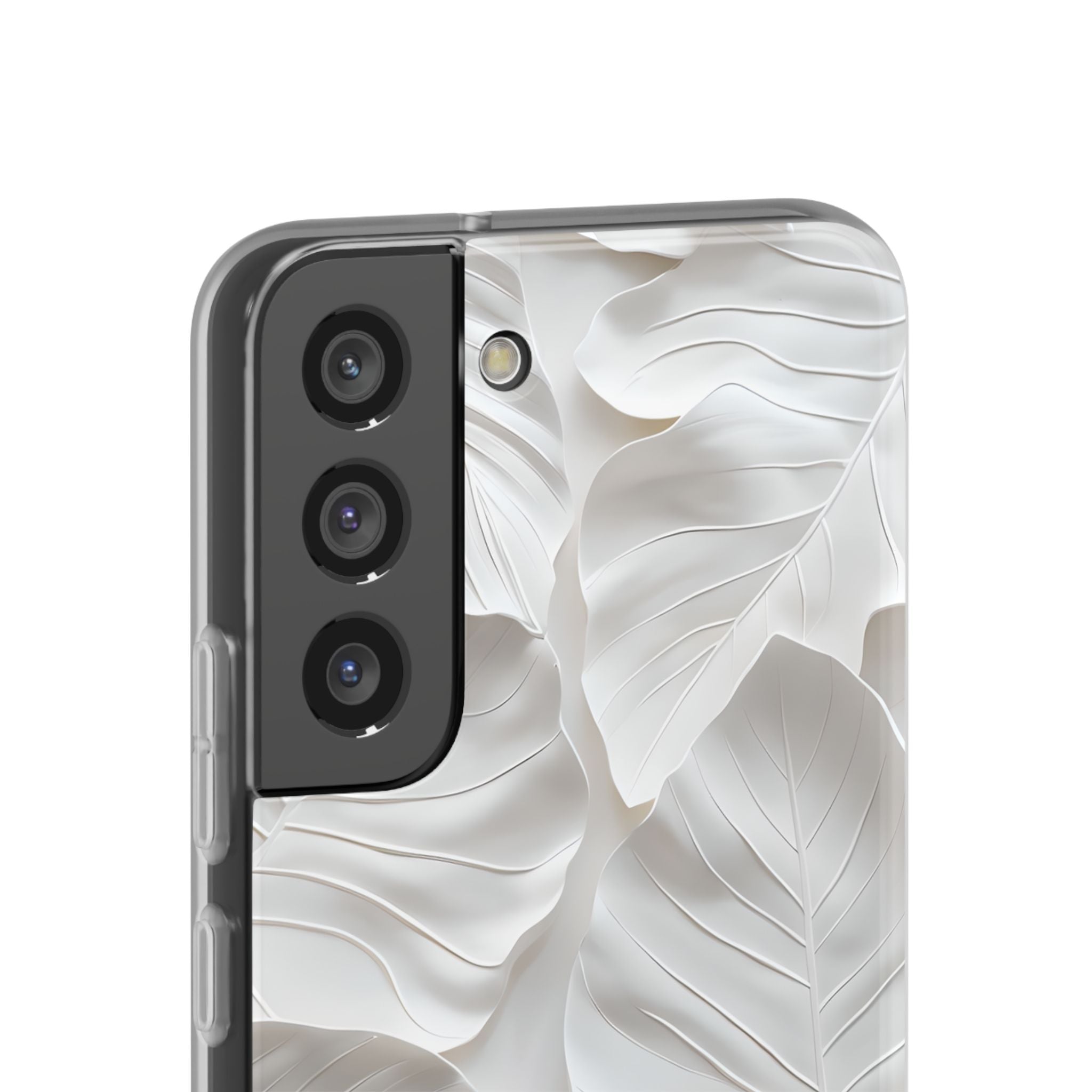 Sculpted Ivory Leaves · Soft Handyhülle für Samsung