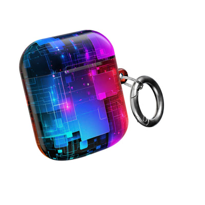 Spectral Circuit Grid · Hard Case for AirPods & AirPods Pro · Black