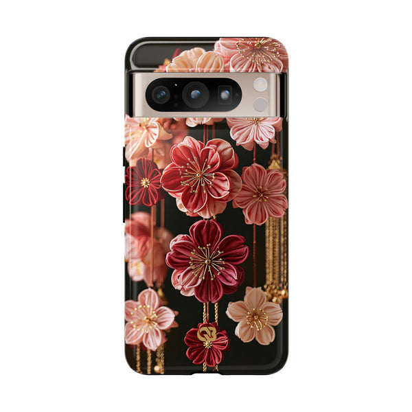 Silk Blossom Kanzashi · Tough Phone Case for Pixel ·  Pink
