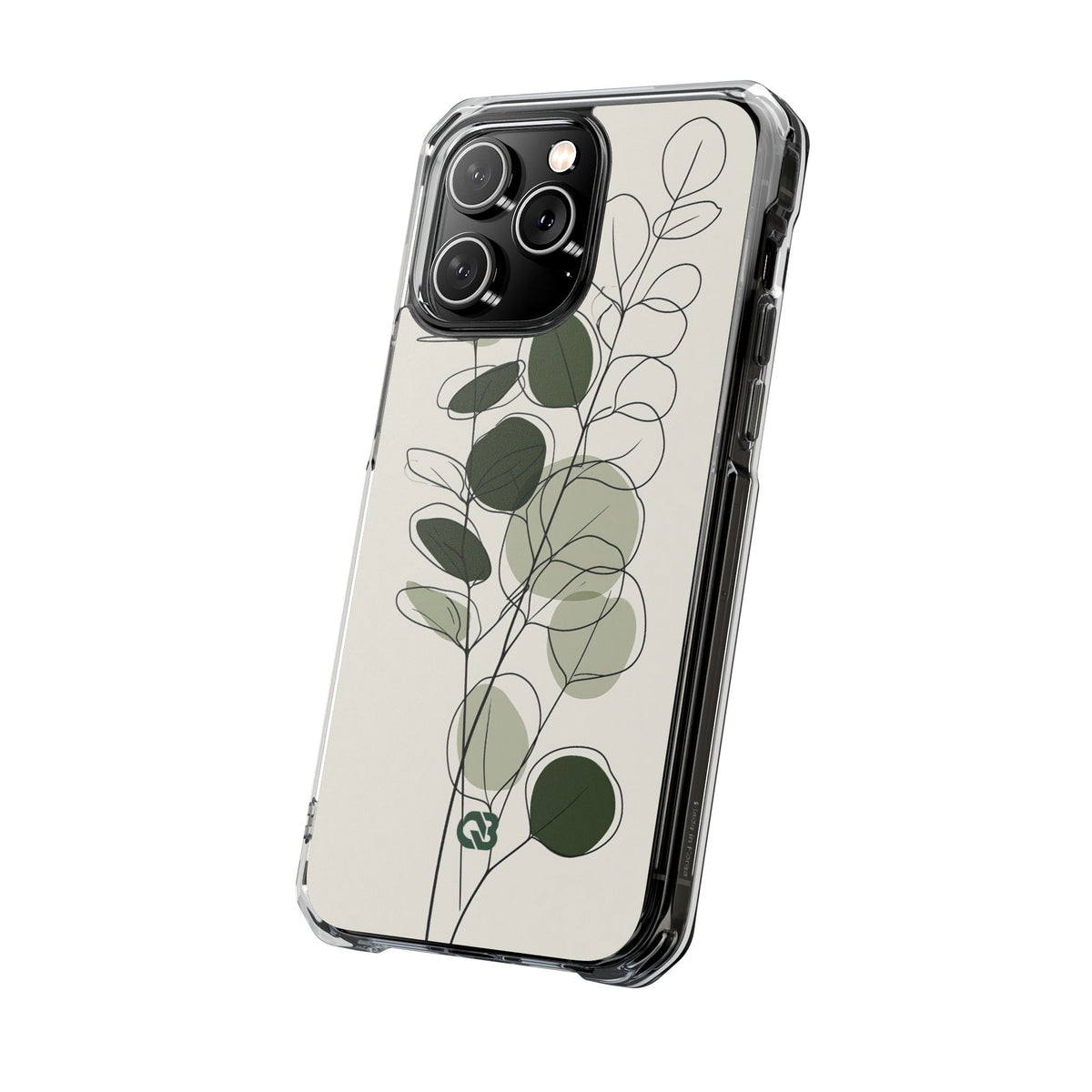 Eucalyptus Foliage Study · Clear Impact Magnetic Phone Case for iPhone ·  Green