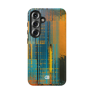 Cyber Glitch Stream · Tough Phone Case for Samsung · Teal