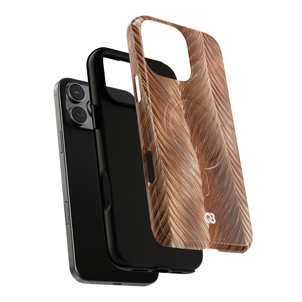 Rose Gold Weave · Tough 2.0 Magnetic Phone Case for iPhone · Brown