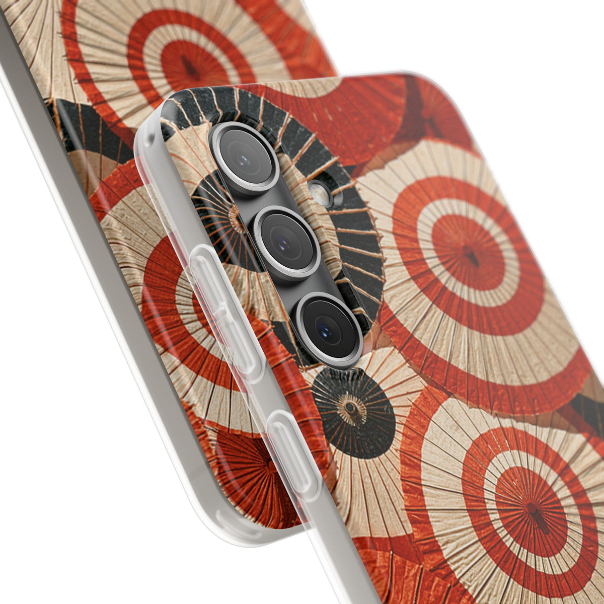 Vermilion Wagasa Motif · Lite Phone Case for Samsung · Red