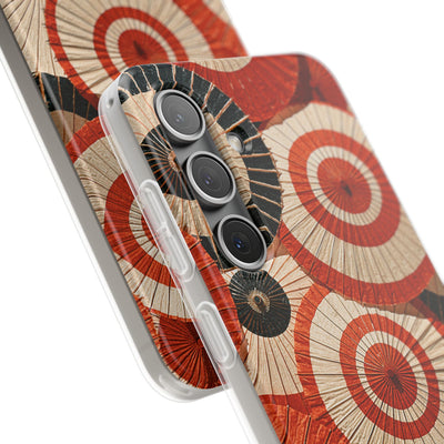 Vermilion Wagasa Motif · Lite Phone Case for Samsung · Red