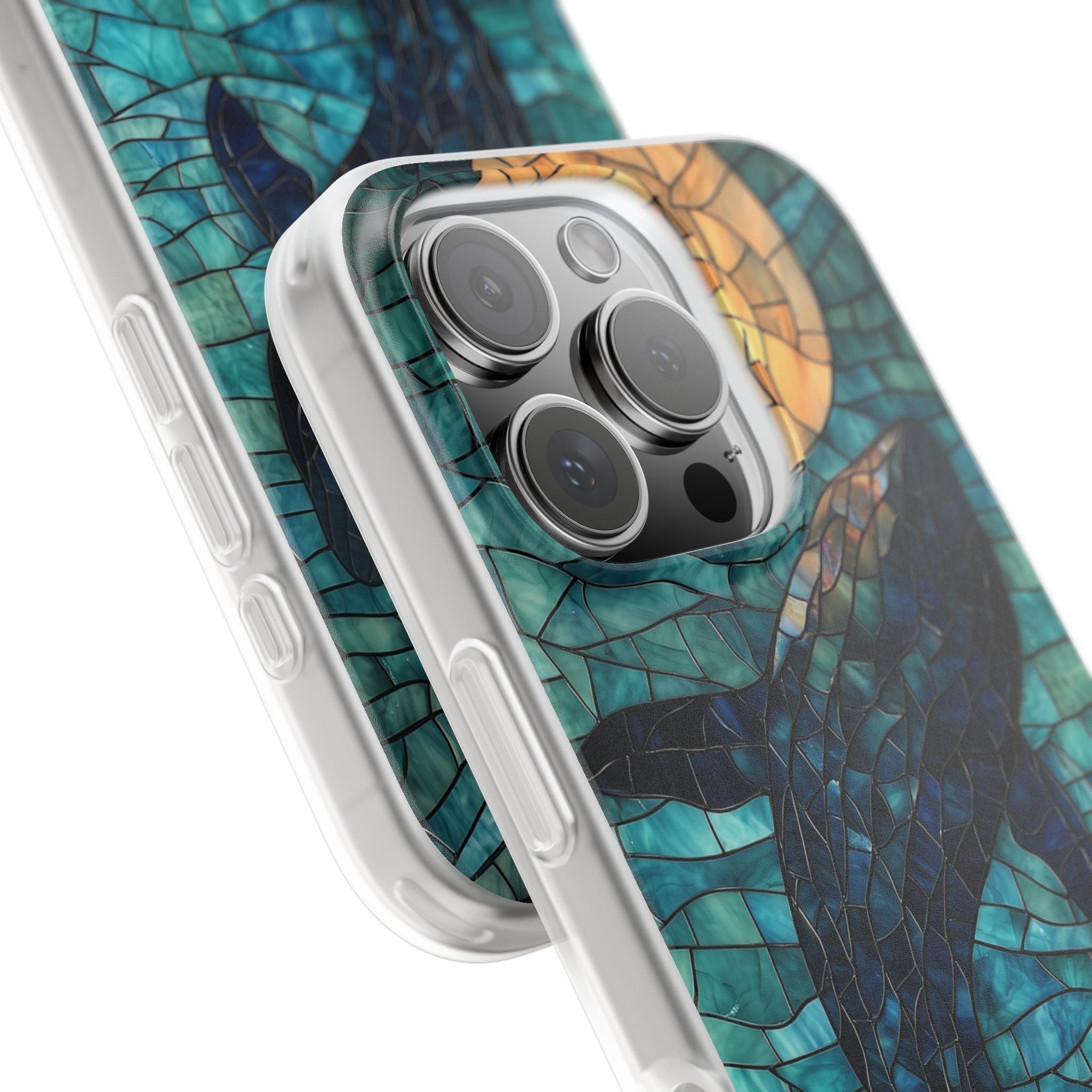 Stained Moon Whale · Soft Telefoncover for iPhone