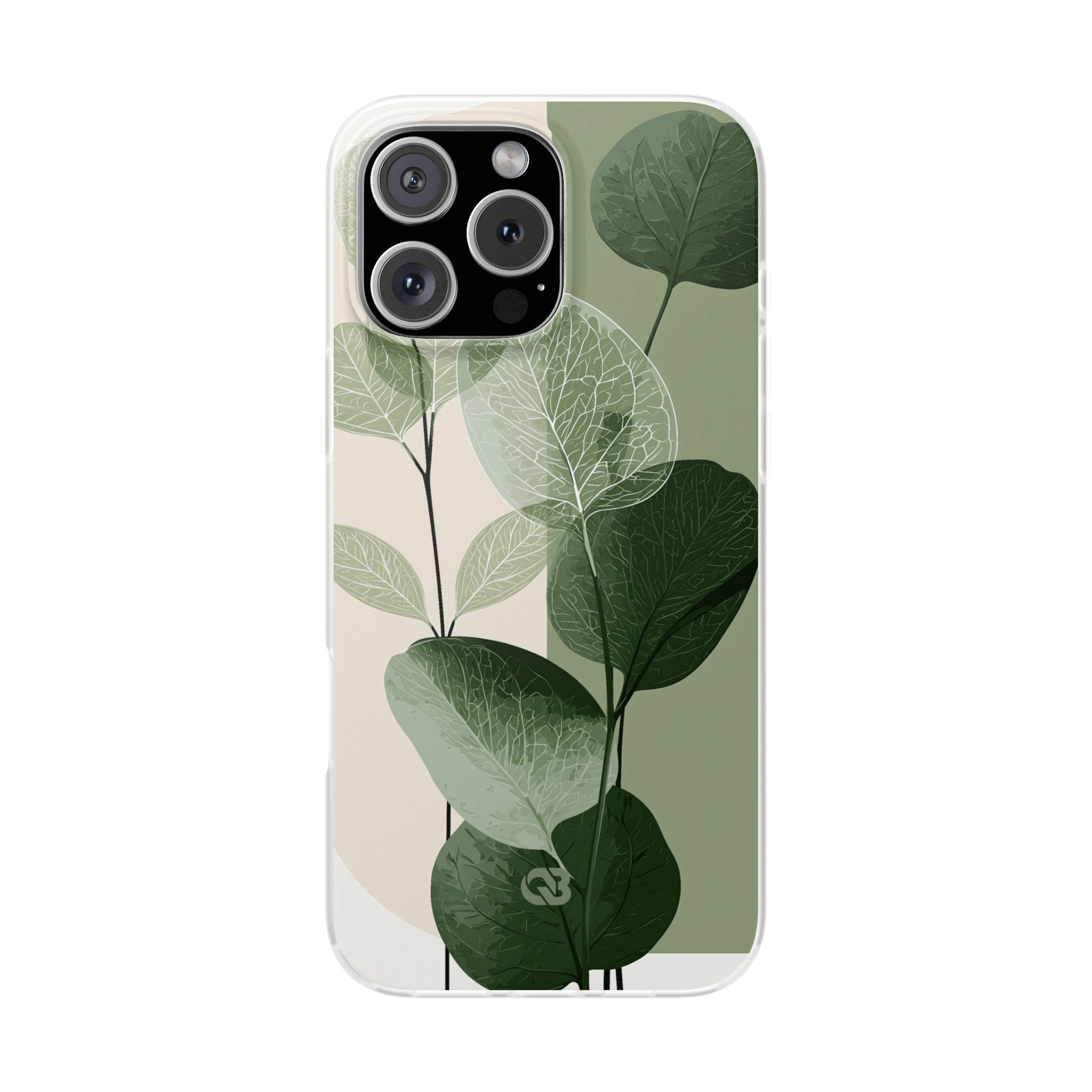 Green Lite Phone Case for iPhone - Sage Leaf Skeletals