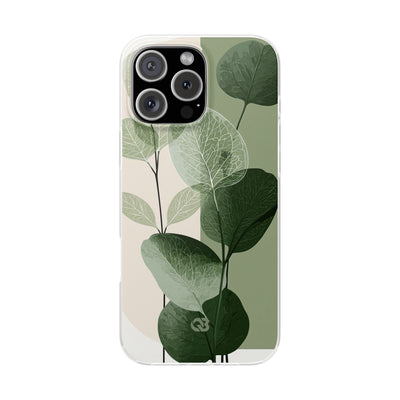 Green Lite Phone Case for iPhone - Sage Leaf Skeletals