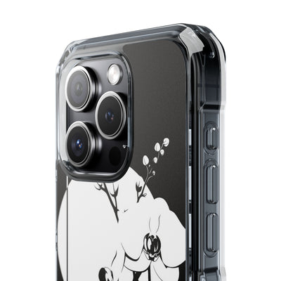 Black Impact MagSafe Phone Case for iPhone - Lunar Orchid Grid
