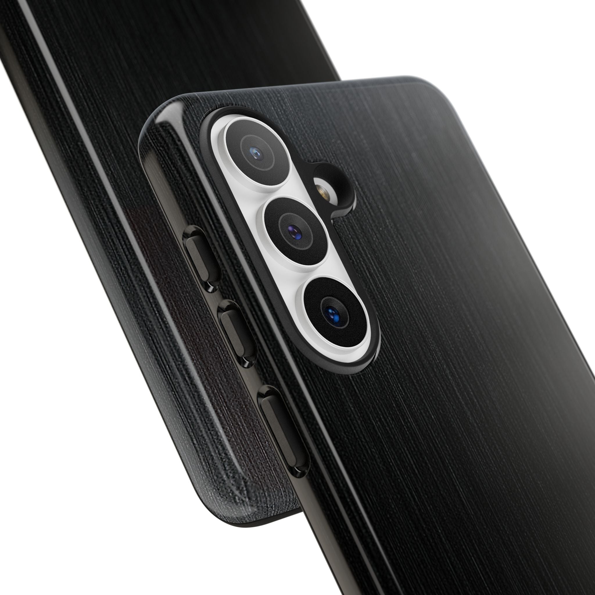 Black Tough Phone Case for Samsung - Brushed Obsidian Slate