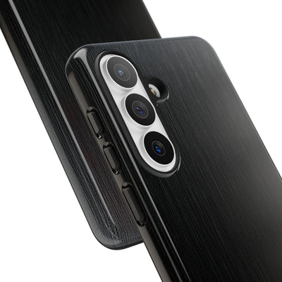 Black Tough Phone Case for Samsung - Brushed Obsidian Slate