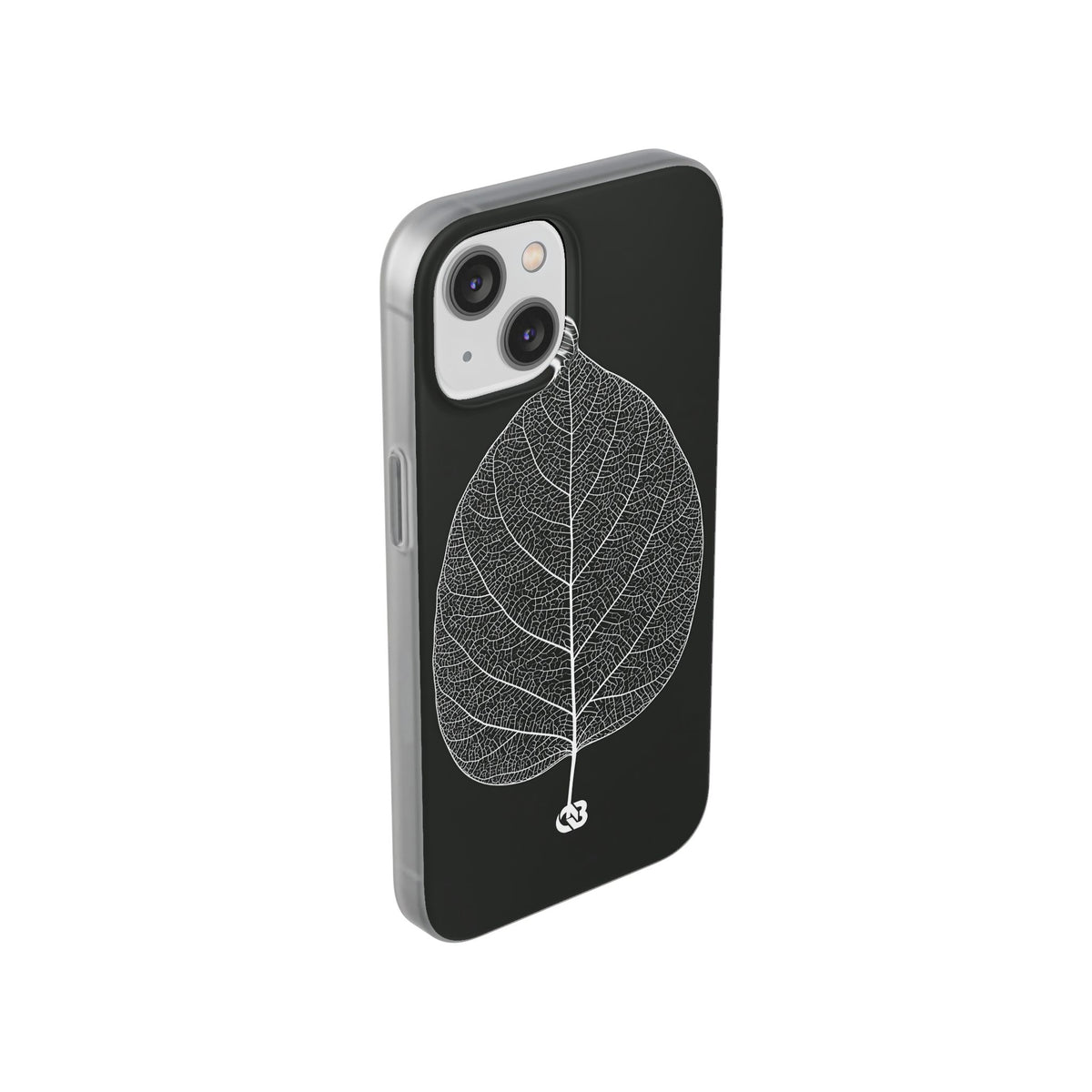 Monochrome Leaf Skeleton · Lite Phone Case for iPhone ·  Black