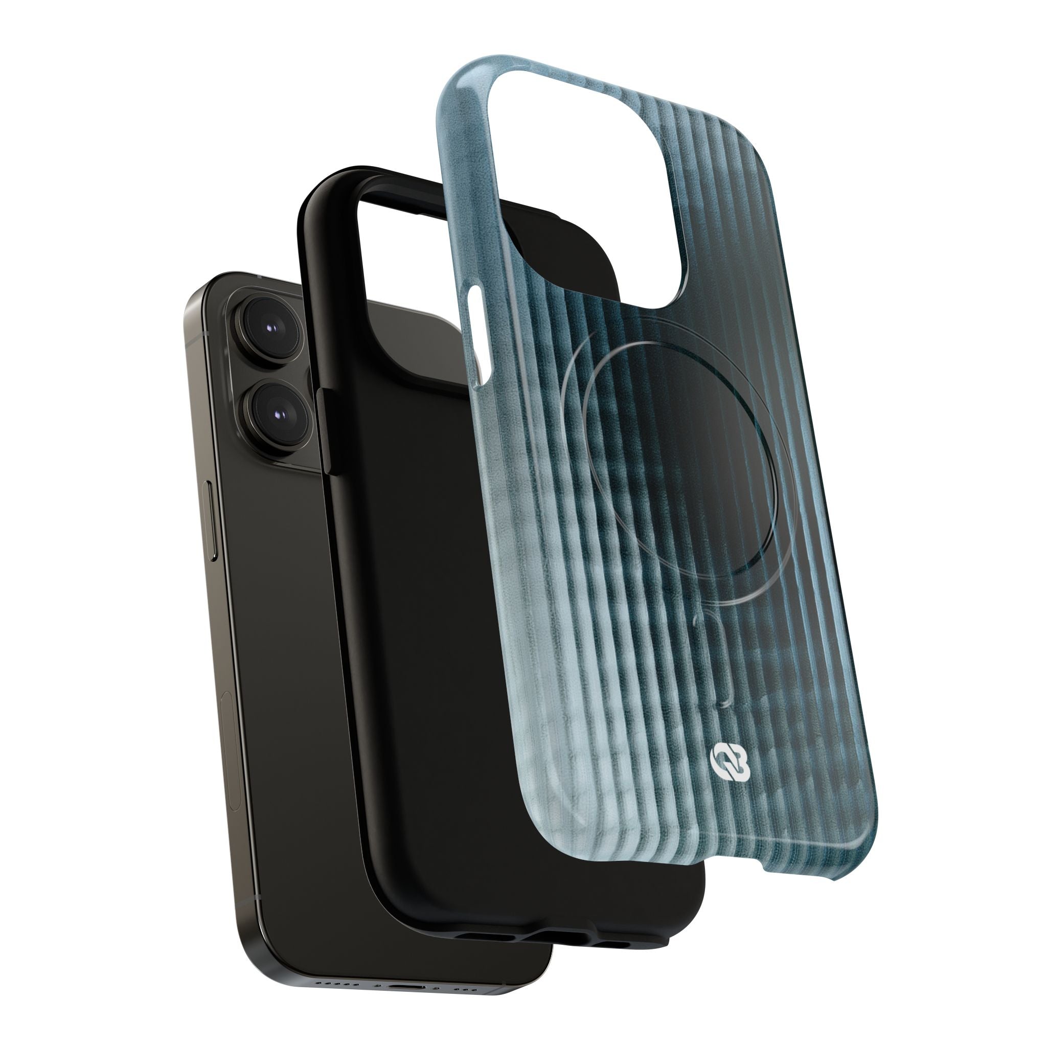 Blue Tough 2.0 Magsafe Phone Case for iPhone - Glacial Reeded Glass