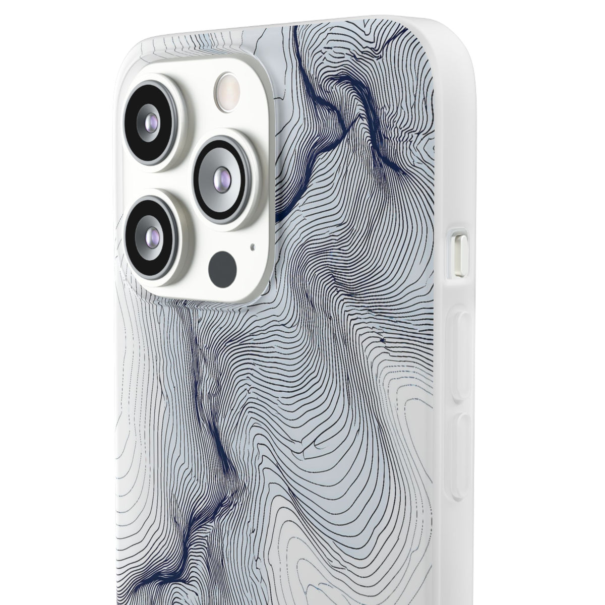 Nordic Ridge Contour · Lite Phone Case for iPhone ·  White