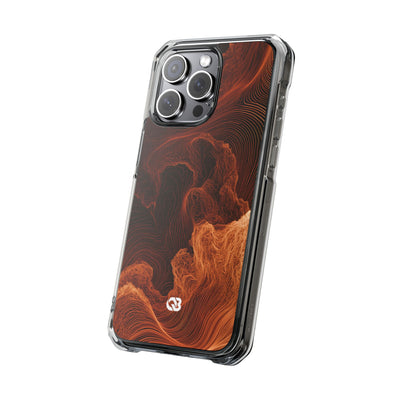 Amber Filament · Clear Impact Magnetic Phone Case for iPhone · Orange