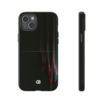 Black Tough Phone Case for iPhone - Corrupted Data Stream