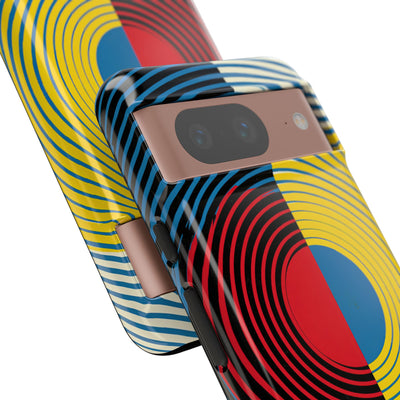 Blue Tough Phone Case for Google Pixel - Primary Circuit Orbit