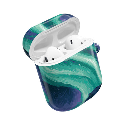 Arctic Aurora Bear · Hard Case for AirPods & AirPods Pro · Teal