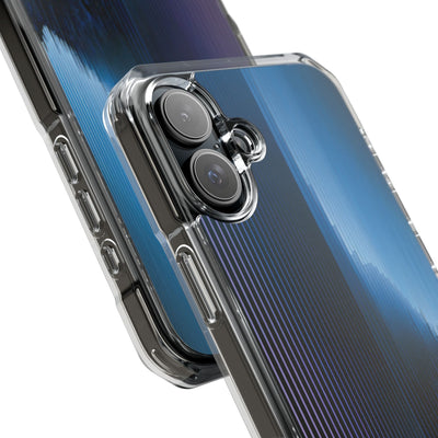 Blue Impact MagSafe Phone Case for iPhone - Indigo Distortion Wave