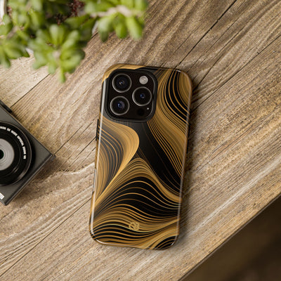 Gold Tough Phone Case for iPhone - Molten Copper Strands