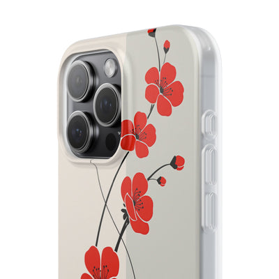 Red Lite Phone Case for iPhone - Crimson Plum Ink
