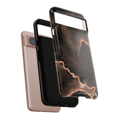 Mesa Elevation Contour · Tough Phone Case for Pixel ·  Black