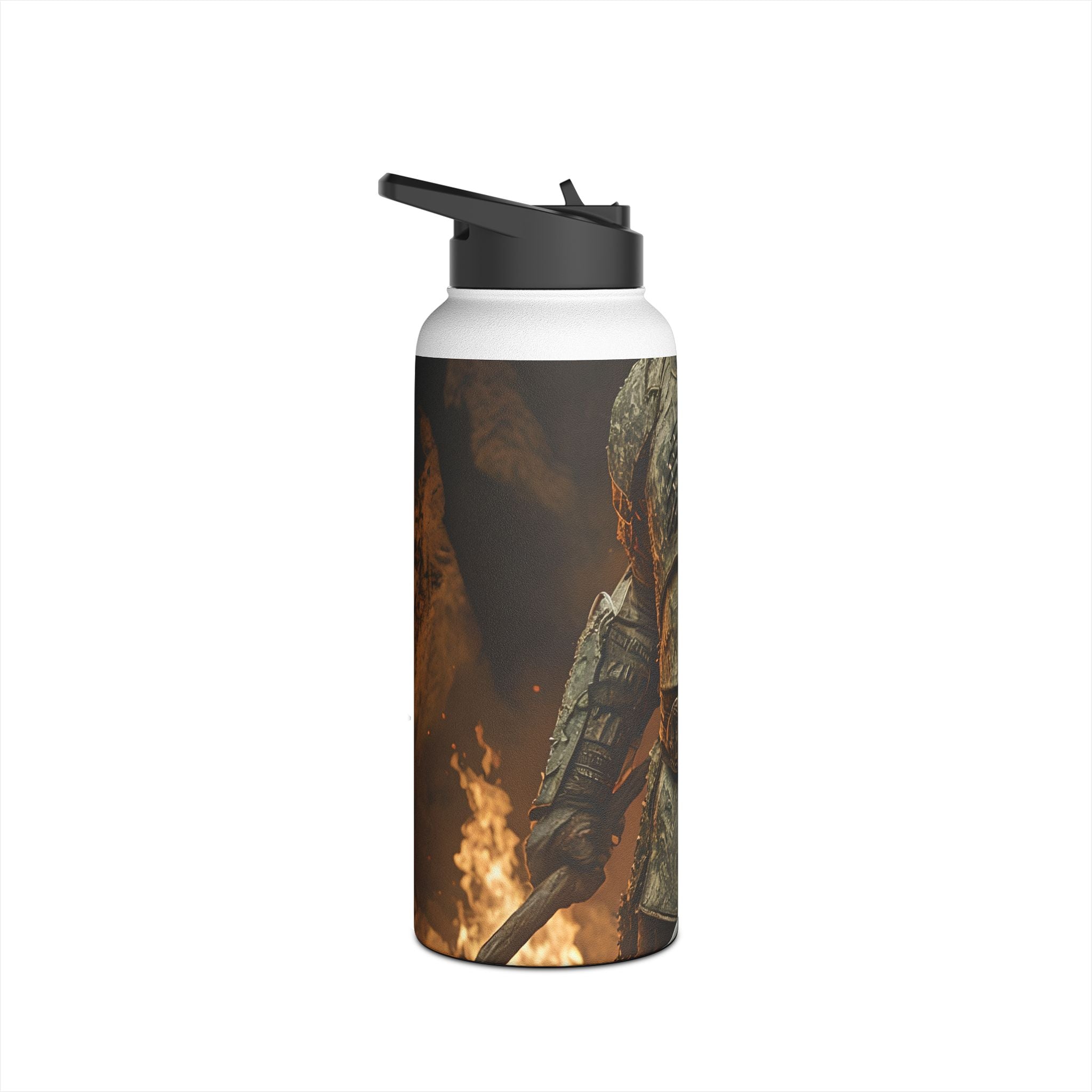 Horned Warrior Flame - Stainless Steel Water Bottle