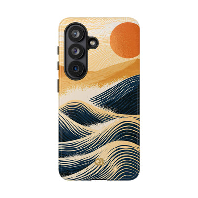 Blue Tough Phone Case for Samsung - Kyoto Cresting Tide