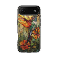 Funda de impacto · Caso Impact · Vidrio color ámbar con colibrí · Magsafe